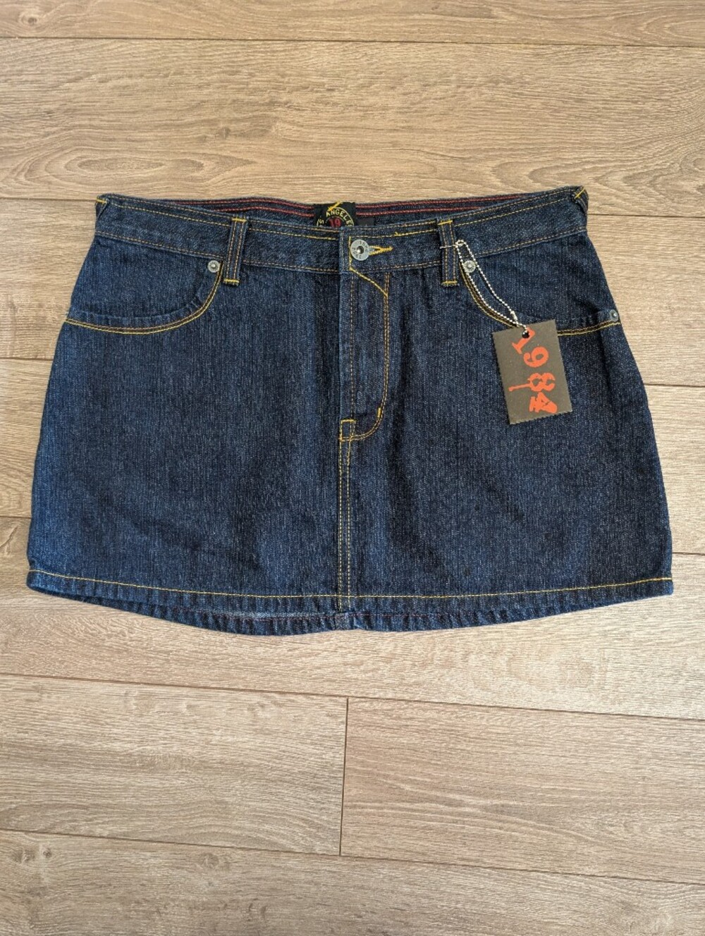 Dark Blue Denim Mini Skirt - Y2K Casual Denim